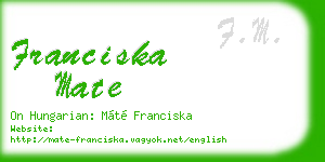 franciska mate business card